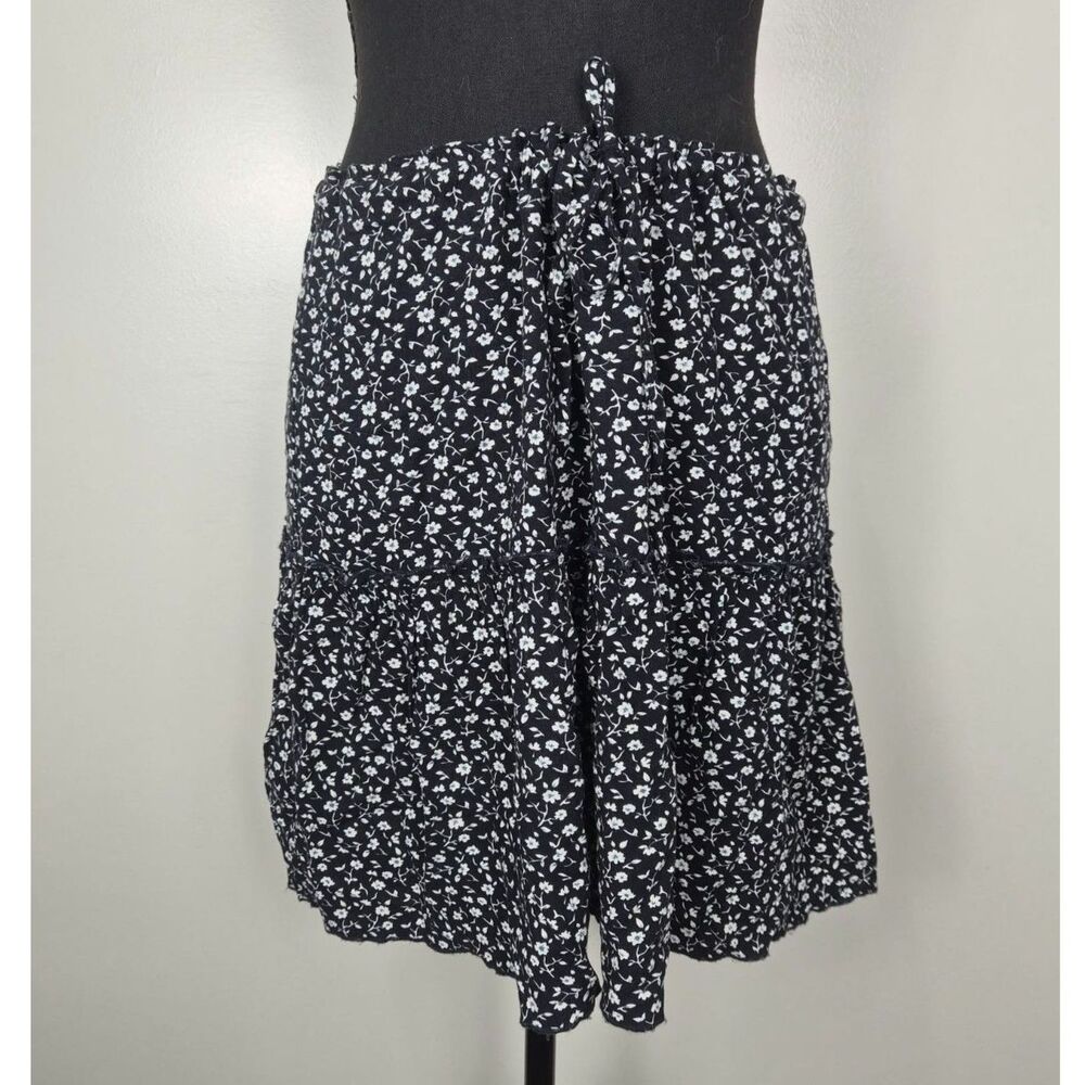 Brandy Melville Ditsy Floral Ruffle Mini Skirt One Size Coquette Cottagecore